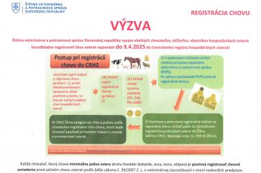Výzva- registrácia chovu